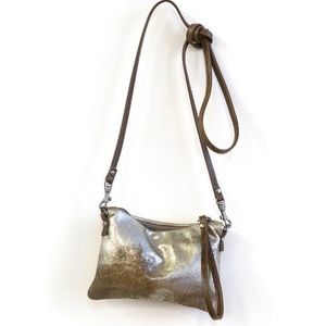 Tiny Clutch w Clip On Strap in Double Gilded Mink